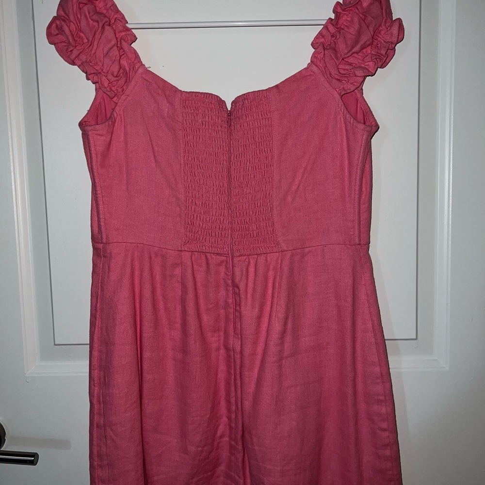 Pink Linen Dress - Picture 3 of 3